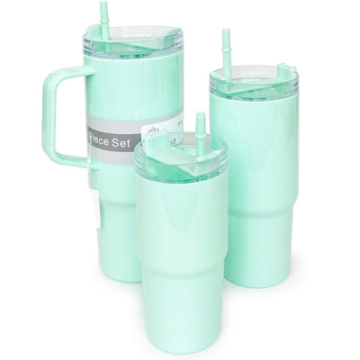 3 IN 1 Travel Cup With Straw - Mint (1 unit)