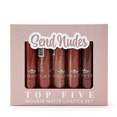 5PC Mousse Matte Lipstick Set #3 Send Nudes (1 unit)