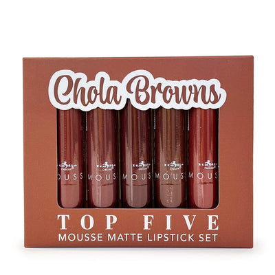 5PC Mousse Matte Lipstick Set #6 Chola Browns (1 unit)