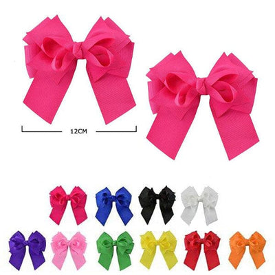 Assorted Color Cheer Shape Hair Bow 1122R (24 units)