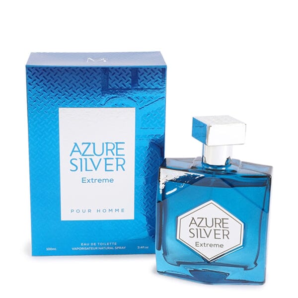 AZURE SILVER EXTREME SPRAY COLOGNE EAU DE TOILETTE FOR MEN 100ML (3 un