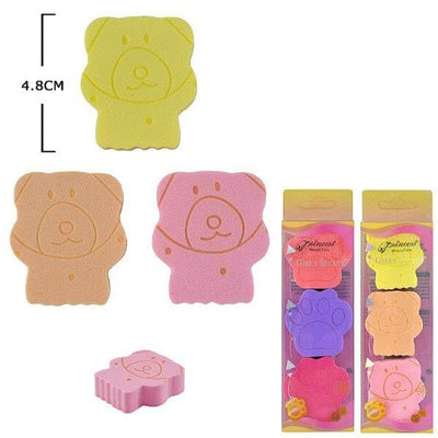 Bear, Paw 3PC Makeup Sponge 1054 (12 units)