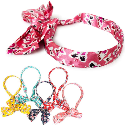 Butterfly Printed Headband With Bow (12 units)