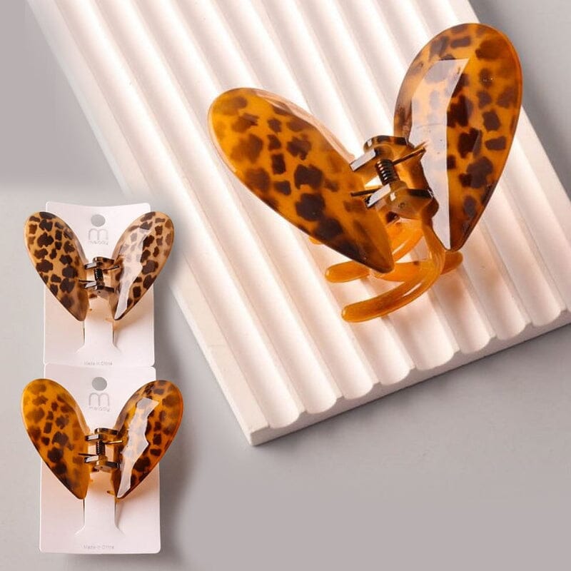 Cheetah Heart Wing Claw Clip 10736 (12 units 