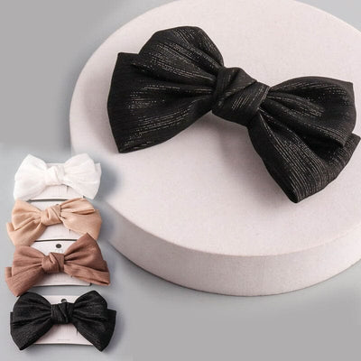 Crinkled Polyester Hair Bow Clips 12569E ( 12 units)