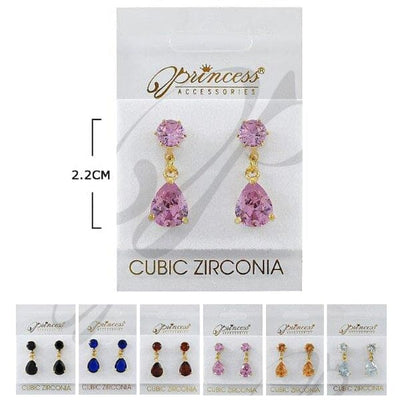 Cubic Zirconia Earrings 50327M (12 units)