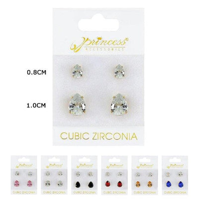 Cubic Zirconia Earrings Set 50002M (12 units)