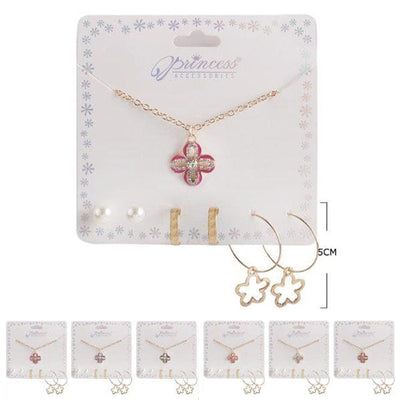 Cute Earring Necklace Set 1042 (12 units)