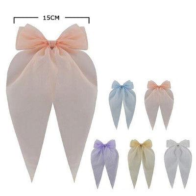 Fashion Hair Bow With Tail 28706M (12 units)