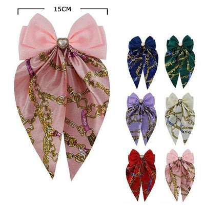 Fashion Hair Bow With Tail 28729M ( 12 units )