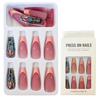 Fashion Press On Nail With Glue 1164 (12 units)
