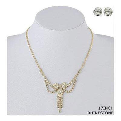 Fashion Rhinestone Necklace Set 37042GS (12 units)