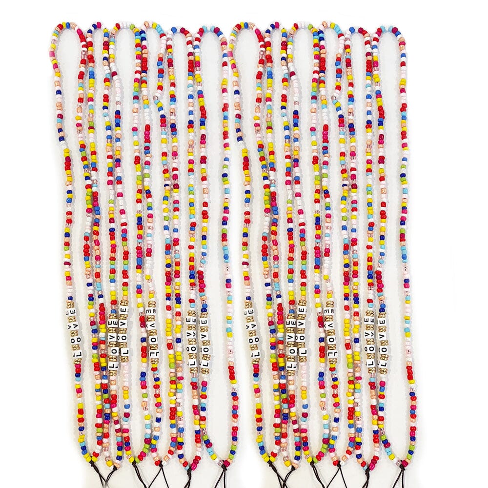 Love Multipurpose Beaded Necklace Lanyard Phone Charm 2100 (12