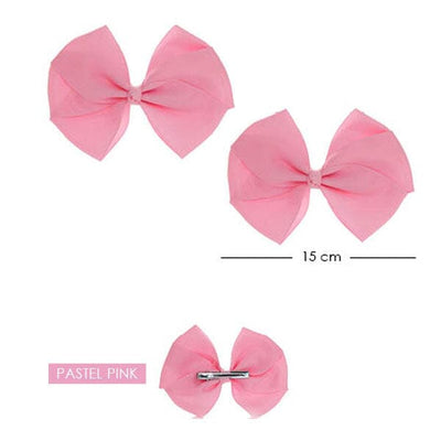 Pastel Pink Flat Hair Bow 4704-PK1 (24 units)