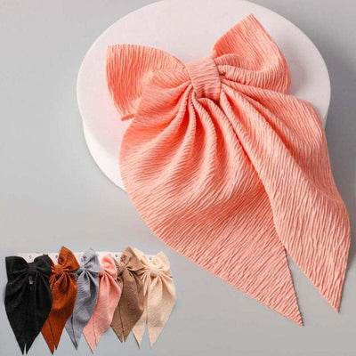 Polyester Hair Bow With Tail 12703 (12 units)