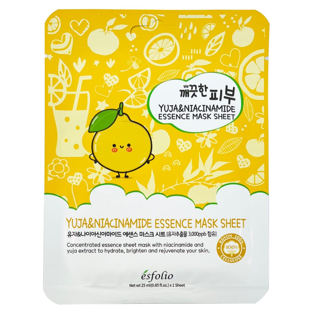 DROISHII ESSENCE SHEET MASK 3枚入り Pure Skin Essence Mask Sheet - Yuja (10 units