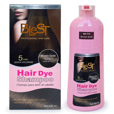 Quick Coloring Hair Dye Shampoo Brown Gold 500ml (1 unit)