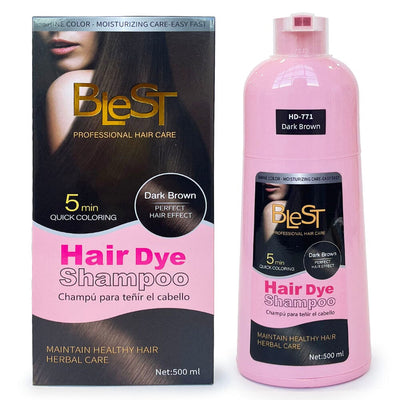 Quick Coloring Hair Dye Shampoo Dark Brown 500ml (1 unit)