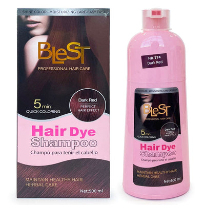 Quick Coloring Hair Dye Shampoo Dark Red 500ml (1 unit)