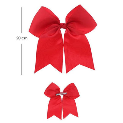 Red Cheer Shape Hair Bow 4701-RD1 (12 units)
