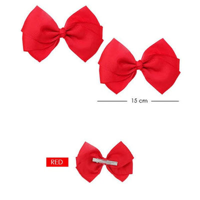 Red Flat Hair Bow 4704-RD1 (24 units)