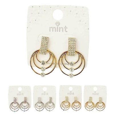 Rhinestone Earrings 45554 (12 units)
