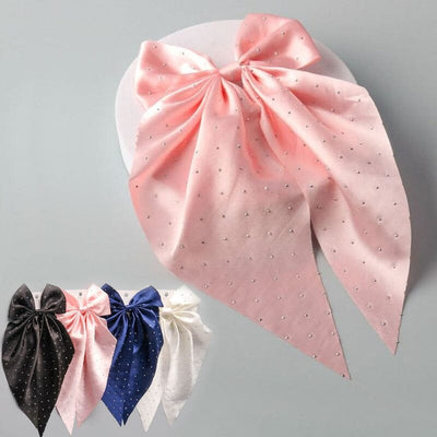 Satin Hair Bow With Tail 12699 (12 units)