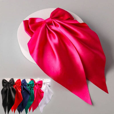 Satin Hair Bow With Tail AP12694 (12 units)