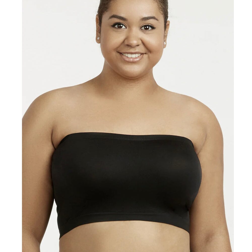 Sofra Ladies Seamless Sports No Pad Plus Tube Bra 6 units MyWholesaleFashion