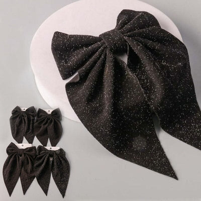 Texture Hair Bow With Tail 12701B (12 units)
