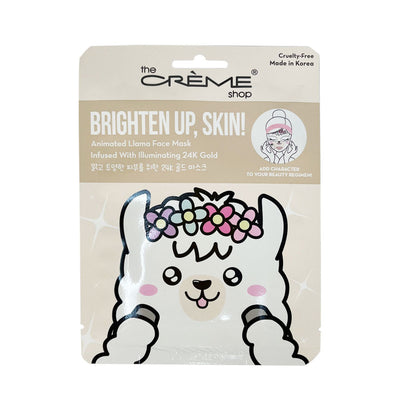 Brighten Up, Skin! Animated Llama Face Mask ( 3 units)