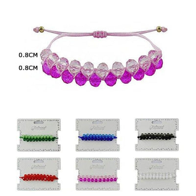 Colorful Crystal Bead Bracelets 43540M ( 12 units)