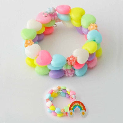 Kid's Heart Flower Twist Bracelets 5945 (12 units)