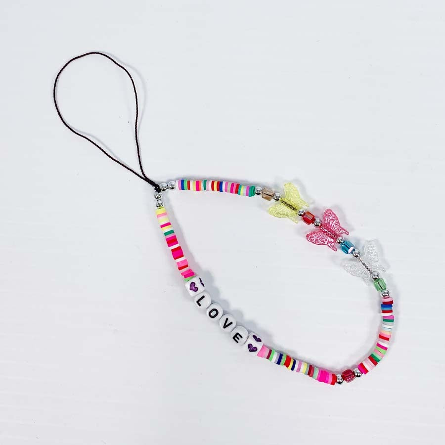 Beaded Phone Strap - Love