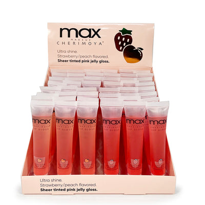 Max Lip Gloss Sheer Tinted Pink Jelly Lip Gloss (48 units)
