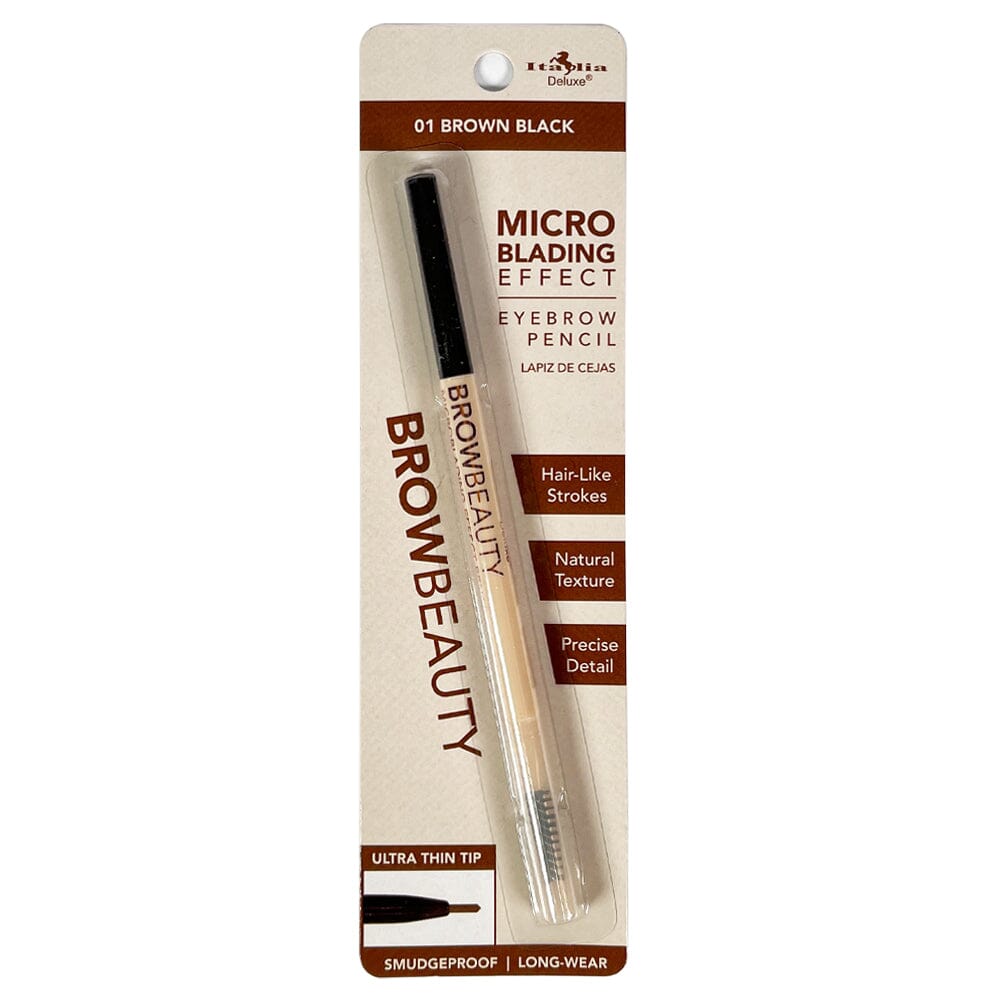Microblading Effect Eyebrow Pencil 01 Brown Black (12 units