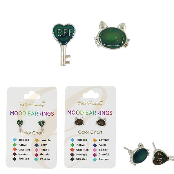 Mood Color Change Earring 0500 12 units MyWholesaleFashion