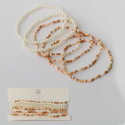 Pearl Seed Bracelets Set 17357E (12 units)