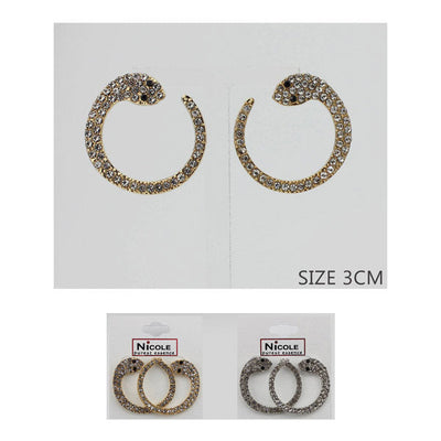 Snake Shape Earrings 1120 (12 units)