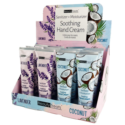 Soothing Hand Cream Sanitizer + Moisturizer Lavender & Coconut (12 units)