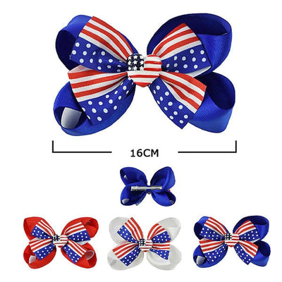 USA Flag Hair Bow 1005 (12 units)