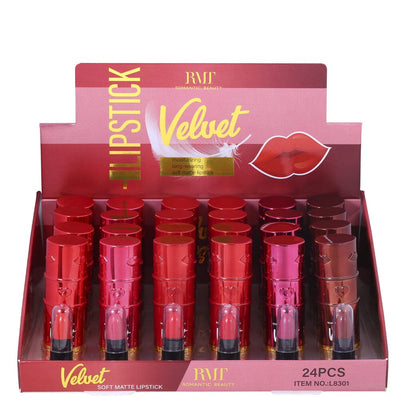 Velvet Solid Red Tone Lipstick (24 units)