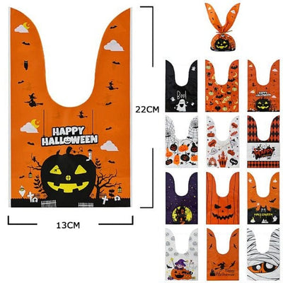 10PC Halloween Candy Cookie Treat Bags 1073 (12 units)