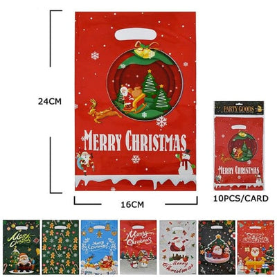 10PCS Christmas Gift Bag Assorted Designs 30124 (12 units)