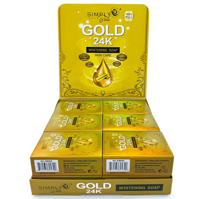 24K GOLD WHITENING 100% NATURAL SOAP (12 units)