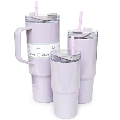 3 IN 1 Travel Cup With Straw - Lavender (1 unit)