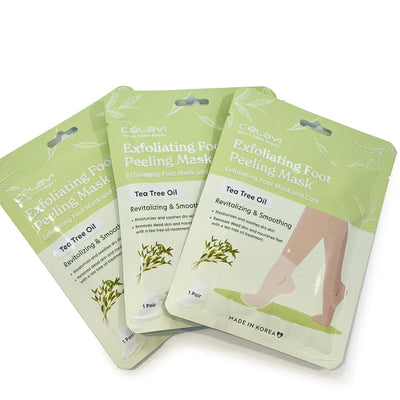 3Pairs Exfoliating Foot Peeling Mask - TEA TREE (1 unit)