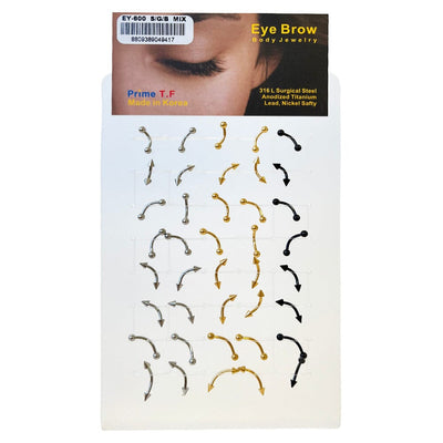 40 PC Eyebrow Piercing (1 unit)