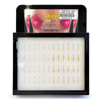 48 PC Hoop Nose Ring Mix (1 unit)