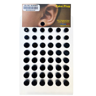 48 PC Screw Fake Gauge Post Ear Piercing (1 unit)